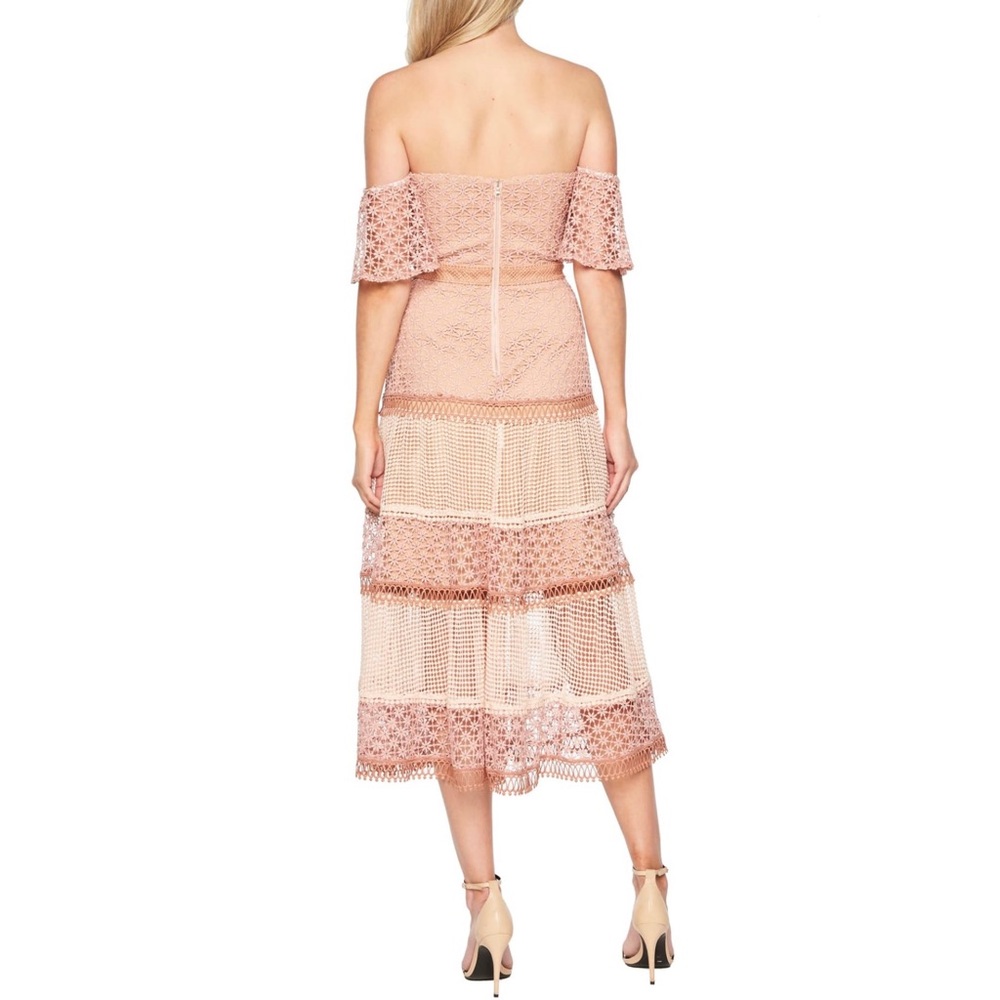 Bardot Kristen Off Shoulder Lace Midi Dress - Picture 3 of 8